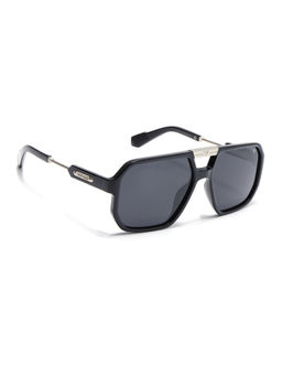 Voyage - Unisex Wayfarer Polarized Sunglasses Black Lens with Black Frame (PMG6689) (55)