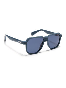 Voyage - Unisex Rectangle Polarized Sunglasses Grey Lens with Navy Blue Frame (PMG6709) (54)