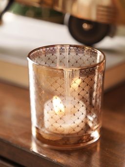 Pure Home + Living - Bronze Patterned Glass Votives