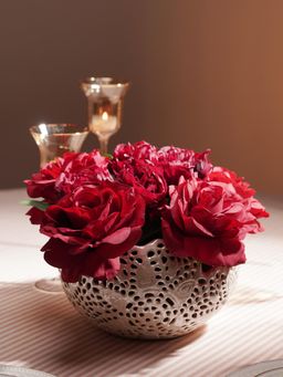 Pure Home + Living - Red Rose Artificial Flower Stem - Single