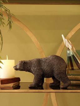 Pure Home + Living - Brown Polyresin Walking Bear