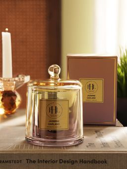 Pure Home + Living - Jasmine Garland Scented Candle With Cloche - Purple