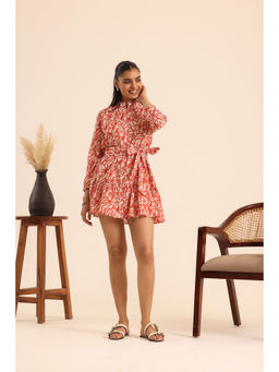 Alaya by Stage3 - Printed Mini Belted Dress