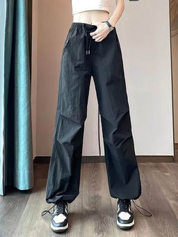 Outzidr - Drawstring Black Trousers (XL)