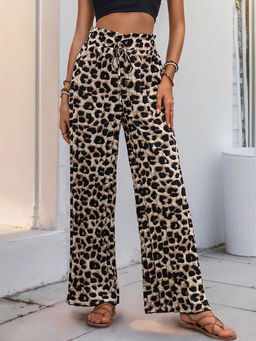 Outzidr - Black Animal Printed Pants