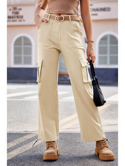 Outzidr - Cream Relaxed Fit Crago Pants