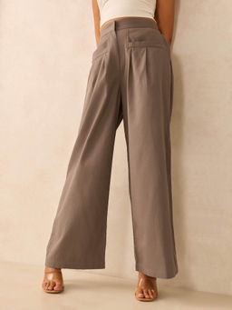 Outzidr - Grey Pleated Trousers