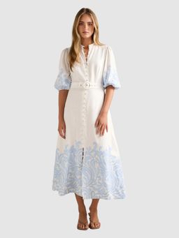 Forever New - Esther Embroidered Midi Dress with Belt