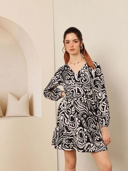STREET 9 - Black Printed Dress
