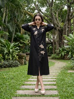 ZUMMER - Black Embroidered Dress
