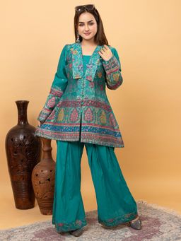 Kidar - Teal Floral Co-Ord (Set of 2)