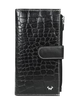 Calfnero - Women's Black Leather Clutch Wallet