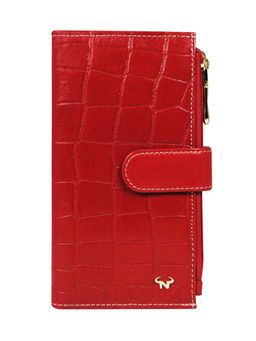 Calfnero - Women's Red Leather Clutch Wallet