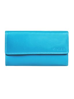 Calfnero - Women's Blue Luxe Leather Wallet