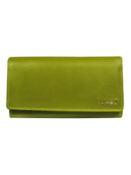 Calfnero - Women's Green Classic Long Leather Wallet