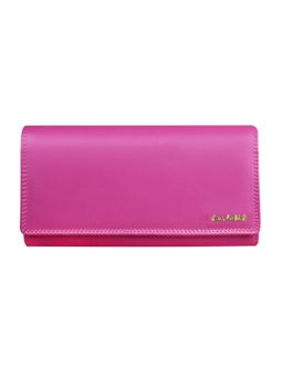 Calfnero - Women's Pink Classic Long Leather Wallet