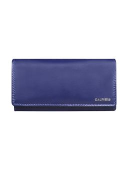 Calfnero - Women's Purple Classic Long Leather Wallet