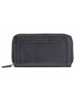 Calfnero - Women's Black Zip-Around Leather Wallet