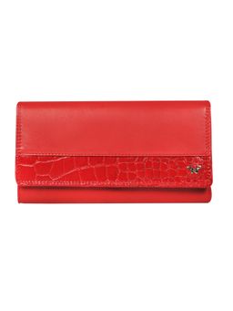 Calfnero - Women's Red Leather Clutch Wallet