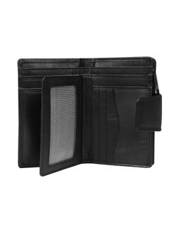 Calfnero - Women's Navy Blue Leather Wallet with Button Closure