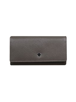 Calfnero - Women's Taupe Textured Luxe Leather Wallet
