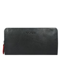 Calfnero - Black Zip-Around Women's Leather Wallet