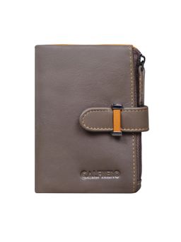 Calfnero - Grey Compact Leather Wallet