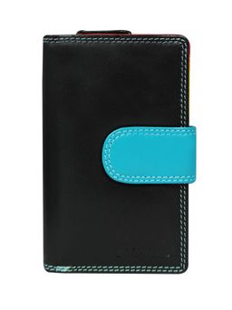 Calfnero - Women's Black Dual-Tone Leather Wallet