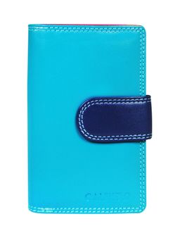 Calfnero - Women's Blue Dual-Tone Leather Wallet