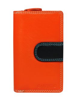 Calfnero - Women's Orange Dual-Tone Leather Wallet
