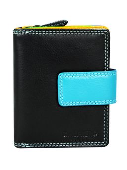 Calfnero - Women's Black and Blue Signature Leather Wallet