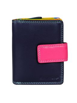 Calfnero - Women's Navy Blue and Pink Signature Leather Wallet