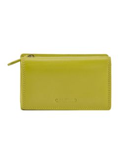 Calfnero - Women's Lime Green Compact Leather Wallet