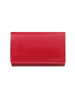 Calfnero - Women's Red Compact Leather Wallet