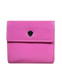Calfnero - Women's Pink Mini Tri-Fold Leather Wallet