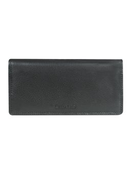 Calfnero - Black Genuine Leather Women's Long Wallet with Rfid Protection