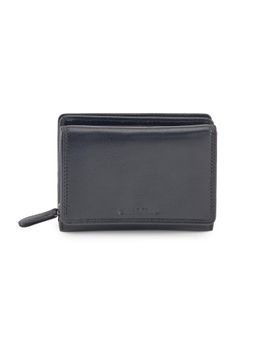 Calfnero - Women's Black Compact Leather Wallet