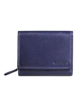 Calfnero - Women's Purple Compact Leather Wallet