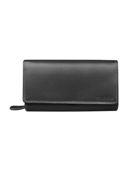 Calfnero - Women's Black Long Leather Wallet