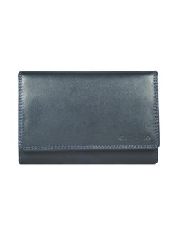 Calfnero - Women's Navy Blue Compact Leather Wallet
