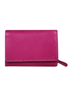 Calfnero - Women's Pink Compact Leather Wallet