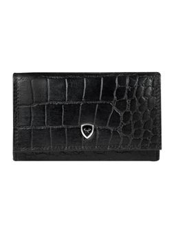 Calfnero - Women's Black Textured Leather Wallet