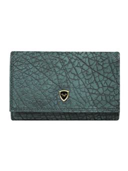 Calfnero - Women's Grey Textured Leather Wallet