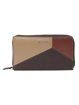 Calfnero - Women's Brown Zip-Around Leather Wallet