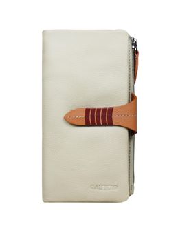 Calfnero - Beige Signature Long Leather Wallet