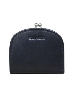 Calfnero - Black Vintage Frame Leather Coin Wallet