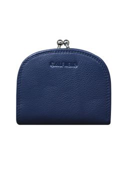 Calfnero - Navy Blue Vintage Frame Leather Coin Wallet