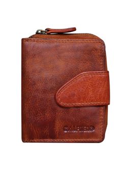 Calfnero - Brown Genuine Leather Compact Women's Wallet