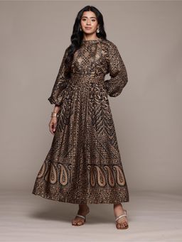 Ritu Kumar - Black Flower Maxi Dress