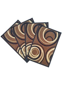 Athom Living - Multi-Colour Geometric Premium Anti Skid Door Mats (Pack of 4)